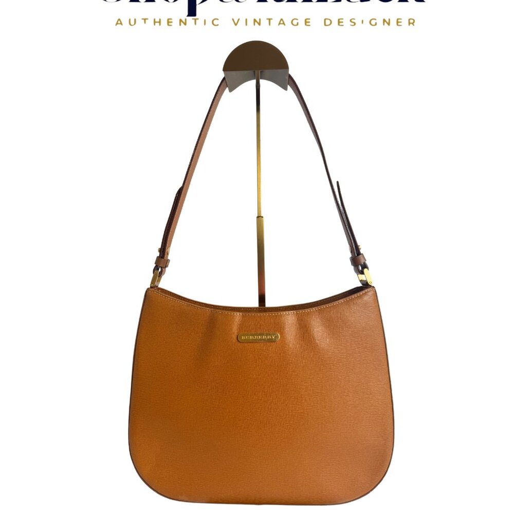 BURBERRY BROWN LEATHER SHOULDER BAG PRELOVED BURBERRY